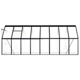 NNEVL Greenhouse with Base Frame Anthracite Aluminium 9.31 m²