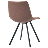 NNEVL Dining Chairs 6 pcs Medium Brown Faux Leather