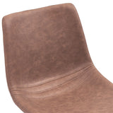 NNEVL Dining Chairs 6 pcs Medium Brown Faux Leather
