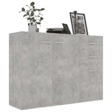 NNEVL Sideboard Concrete Grey 105x30x75 cm Engineered Wood