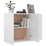 NNEVL Sideboard High Gloss White 105x30x75 cm Engineered Wood