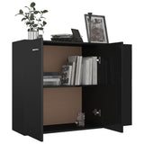 NNEVL Sideboard High Gloss Black 105x30x75 cm Engineered Wood