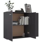 NNEVL Sideboard High Gloss Grey 105x30x75 cm Chipboard