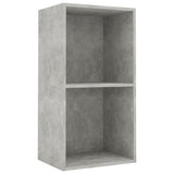 NNEVL 2-Tier Book Cabinet Concrete Grey 40x30x76.5 cm Engineered Wood