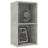 NNEVL 2-Tier Book Cabinet Concrete Grey 40x30x76.5 cm Engineered Wood