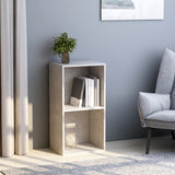 NNEVL 2-Tier Book Cabinet Concrete Grey 40x30x76.5 cm Engineered Wood