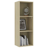 NNEVL 3-Tier Book Cabinet Sonoma Oak 40x30x114 cm Engineered Wood