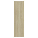 NNEVL 3-Tier Book Cabinet Sonoma Oak 40x30x114 cm Engineered Wood