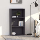 NNEVL 3-Tier Book Cabinet Grey 60x30x114 cm Engineered Wood