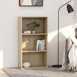 NNEVL 3-Tier Book Cabinet Sonoma Oak 60x30x114 cm Chipboard