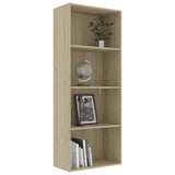 NNEVL 4-Tier Book Cabinet Sonoma Oak 60x30x151.5 cm Engineered Wood