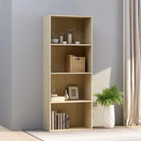 NNEVL 4-Tier Book Cabinet Sonoma Oak 60x30x151.5 cm Engineered Wood