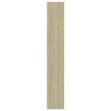 NNEVL 5-Tier Book Cabinet White and Sonoma Oak 60x30x189 cm Engineered Wood