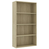 NNEVL 4-Tier Book Cabinet Sonoma Oak 80x30x151.5 cm Chipboard