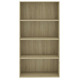 NNEVL 4-Tier Book Cabinet Sonoma Oak 80x30x151.5 cm Chipboard