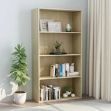 NNEVL 4-Tier Book Cabinet Sonoma Oak 80x30x151.5 cm Chipboard