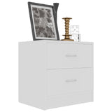 NNEVL Bedside Cabinet White 40x30x40 cm Chipboard
