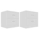NNEVL Bedside Cabinets 2 pcs White 40x30x40 cm Chipboard