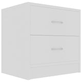 NNEVL Bedside Cabinets 2 pcs White 40x30x40 cm Chipboard