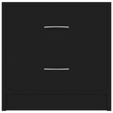 NNEVL Bedside Cabinets 2 pcs Black 40x30x40 cm Chipboard