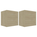 NNEVL Bedside Cabinets 2 pcs Sonoma Oak 40x30x40 cm Chipboard