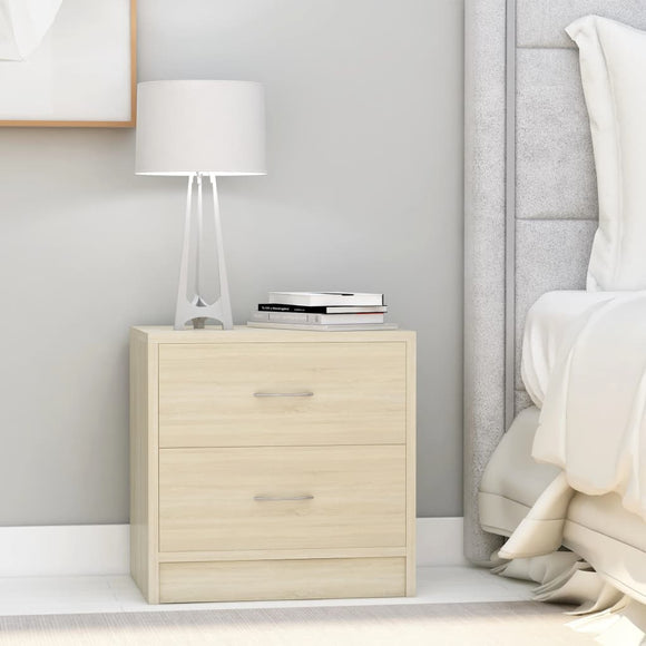 NNEVL Bedside Cabinets 2 pcs Sonoma Oak 40x30x40 cm Chipboard