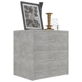 NNEVL Bedside Cabinets 2 pcs Concrete Grey 40x30x40 cm Chipboard