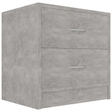 NNEVL Bedside Cabinets 2 pcs Concrete Grey 40x30x40 cm Chipboard