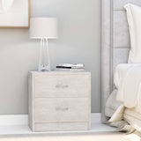 NNEVL Bedside Cabinets 2 pcs Concrete Grey 40x30x40 cm Chipboard