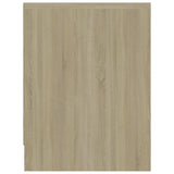 NNEVL Bedside Cabinets 2 pcs White and Sonoma Oak 40x30x40 cm Chipboard