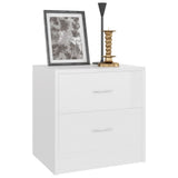 NNEVL Bedside Cabinets 2 pcs High Gloss White 40x30x40 cm Chipboard