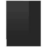 NNEVL Bedside Cabinet High Gloss Black 40x30x40 cm Chipboard