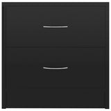 NNEVL Bedside Cabinets 2 pcs High Gloss Black 40x30x40 cm Chipboard