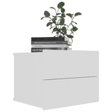NNEVL Bedside Cabinet White 40x30x30 cm Chipboard