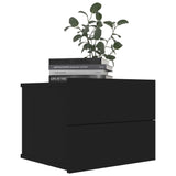 NNEVL Bedside Cabinet Black 40x30x30 cm Chipboard
