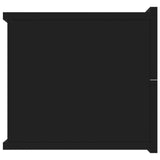 NNEVL Bedside Cabinet Black 40x30x30 cm Chipboard