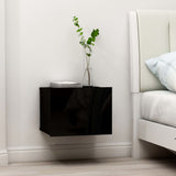 NNEVL Bedside Cabinet Black 40x30x30 cm Chipboard