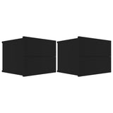 NNEVL Bedside Cabinets 2 pcs Black 40x30x30 cm Chipboard