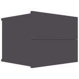 NNEVL Bedside Cabinet Grey 40x30x30 cm Chipboard