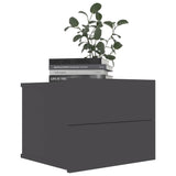 NNEVL Bedside Cabinet Grey 40x30x30 cm Chipboard