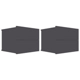 NNEVL Bedside Cabinets 2 pcs Grey 40x30x30 cm Chipboard