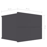 NNEVL Bedside Cabinets 2 pcs Grey 40x30x30 cm Chipboard