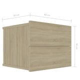 NNEVL Bedside Cabinet Sonoma Oak 40x30x30 cm Chipboard