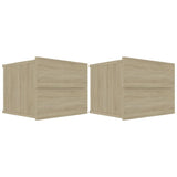 NNEVL Bedside Cabinets 2 pcs Sonoma Oak 40x30x30 cm Chipboard