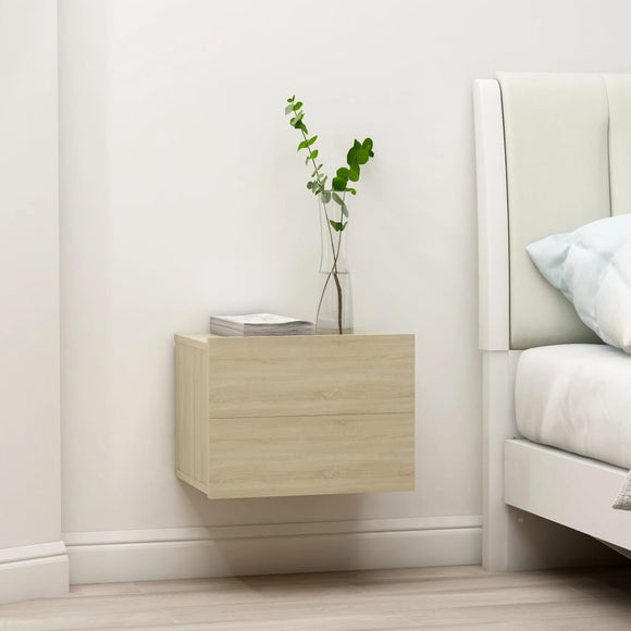 NNEVL Bedside Cabinets 2 pcs Sonoma Oak 40x30x30 cm Chipboard
