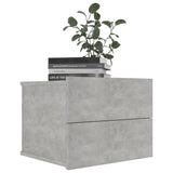 NNEVL Bedside Cabinet Concrete Grey 40x30x30 cm Chipboard