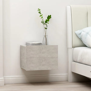 NNEVL Bedside Cabinet Concrete Grey 40x30x30 cm Chipboard