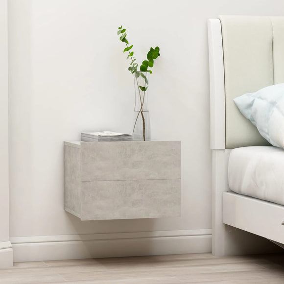 NNEVL Bedside Cabinet Concrete Grey 40x30x30 cm Chipboard
