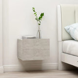 NNEVL Bedside Cabinet Concrete Grey 40x30x30 cm Chipboard