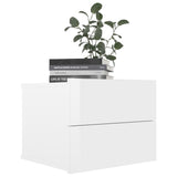 NNEVL Bedside Cabinet High Gloss White 40x30x30 cm Chipboard